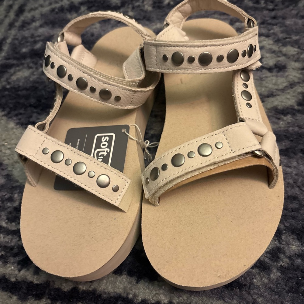 Teva Light Beige Studded Strap Sandals
